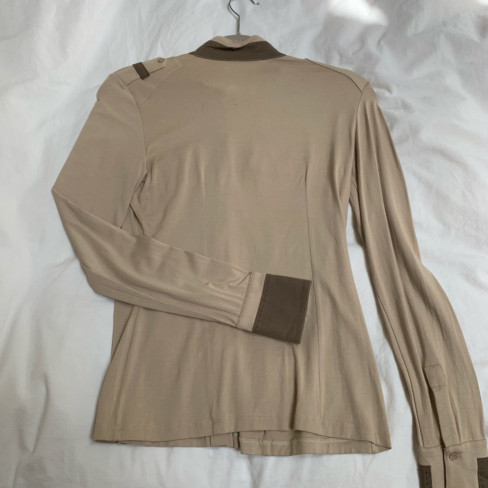 MaxMara Tan Button Down Fitted Shirt - Picture 7 of 7